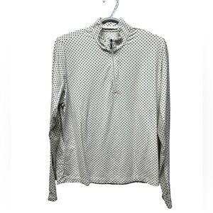 GGblue luxe sports star printed activewear long sleeve white shirt top large
